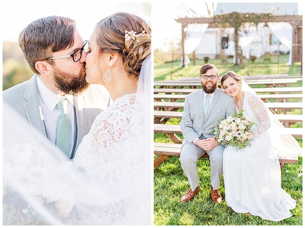couples portraits after wedding ceremony