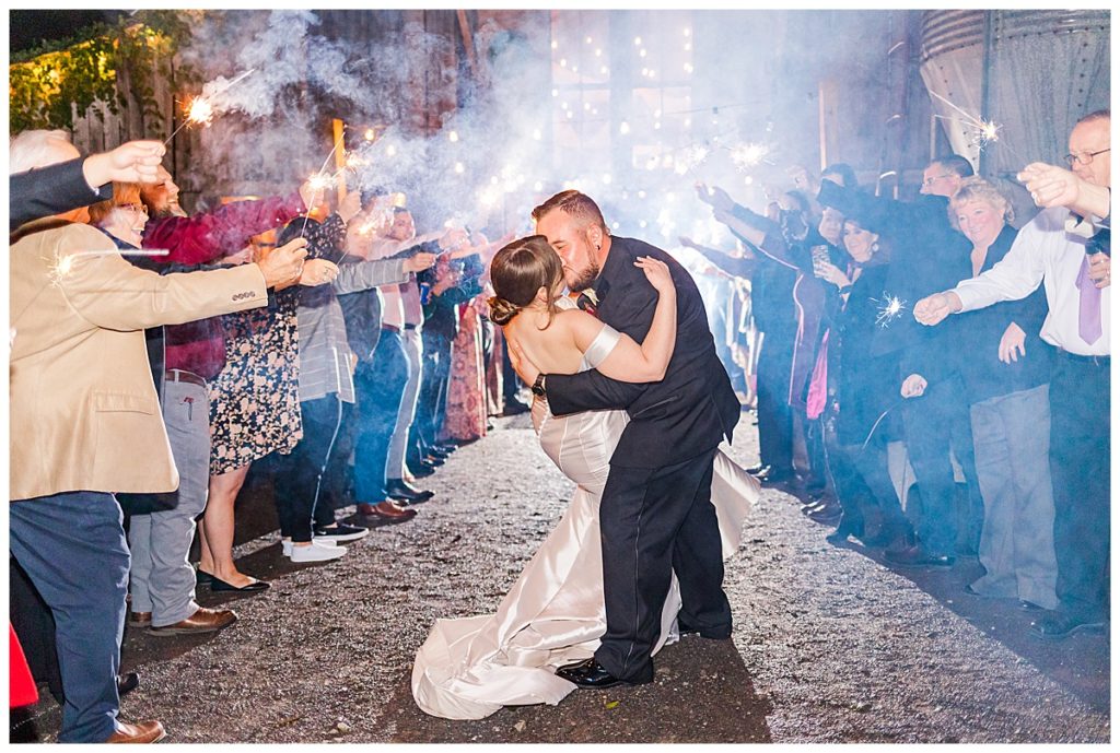 photo-friendly wedding timeline | sparkler exit